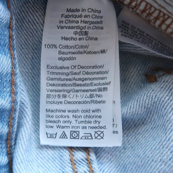 Madewell The Perfect Vintage Jean Light Wash High Rise Distressed Straight 25 - Picture 8 of 10